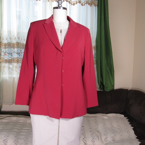 kasper red blazer